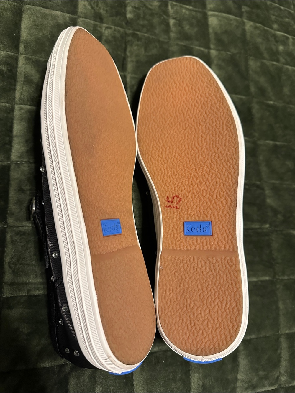 Keds Black Mary Jane Flats with Rhinestone Mesh - Picture 13 of 16
